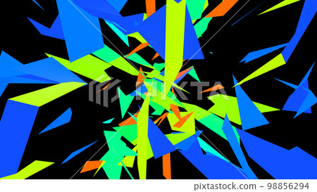 Colorful VJ Pop Flash Blinking Rotating Black Background [Available in another version] 98856294