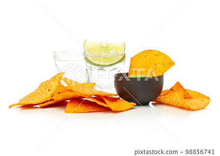 Concept of Mexico food, isolated on white background Concept of Mexico food, isolated on white background 98856741