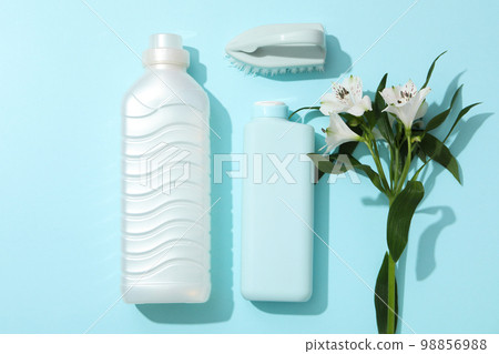 Concept of spring cleaning and house cleaning, top view Concept of spring cleaning and house cleaning, top view 98856988