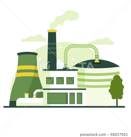 Biogas energy illustration design concept Biogas energy illustration design concept 98857001