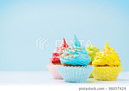 Colorful cupcakes 98857429