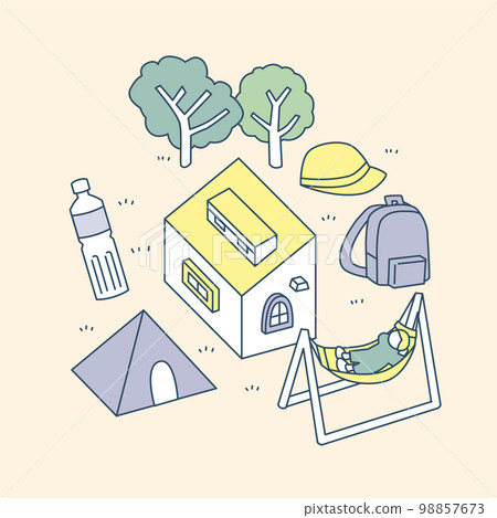 露營和戶外活動。愛好和休閒 98857673