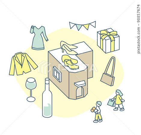 派對和時尚人士的聚會 98857674