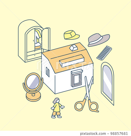 closet and interior. fashion lover 98857681