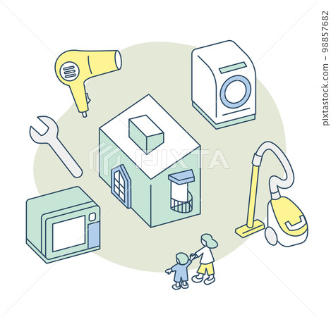 Housework, home appliances, and time saving 98857682