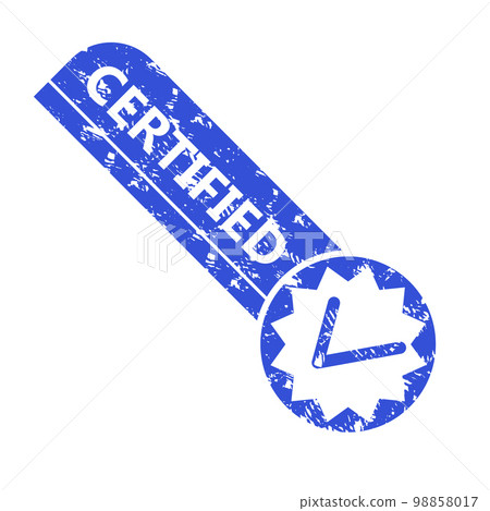 Certified product rubber stamp, checked and approved by company 98858017