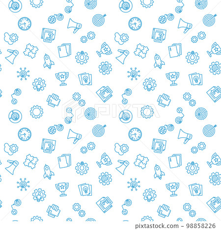 Startup vector seamless outline pattern or background Startup vector seamless outline pattern or background 98858226
