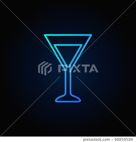 Martini glass blue icon Martini glass blue icon 98859589
