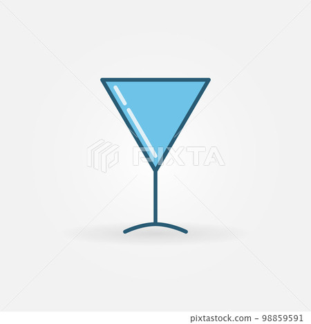 Martini cocktail glass colorful icon Martini cocktail glass colorful icon 98859591