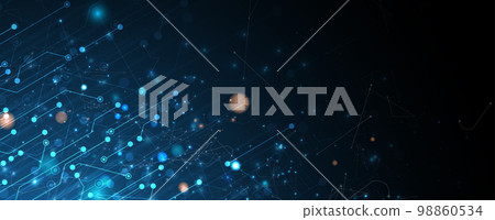 Quantum processing. Deep learning artificial intelligence. Future new technology for business or science presentation Quantum processing. Deep learning artificial intelligence. Future new technology for business or science presentation 98860534