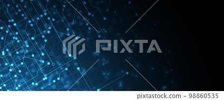 Quantum processing. Deep learning artificial intelligence. Future new technology for business or science presentation Quantum processing. Deep learning artificial intelligence. Future new technology for business or science presentation 98860535