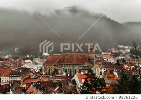 Panoramic View of Brasov Old Town from White Tower Panoramic View of Brasov Old Town from White Tower 98861226