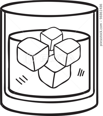 Hand Drawn glass of whiskey illustration in doodle style Hand Drawn glass of whiskey illustration in doodle style 98861486