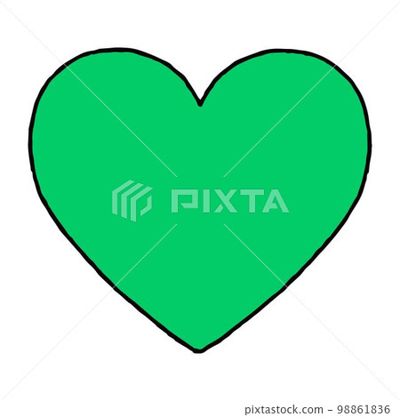yellow green heart 98861836