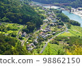 從苗木城址看到的北名鐵道木曾川橋 98862150