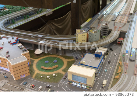 Town scenery diorama model 98863378
