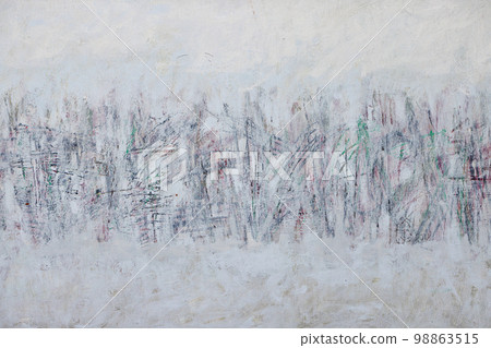 On an old gray canvas, a hatched abstract drawing. On an old gray canvas, a hatched abstract drawing. 98863515