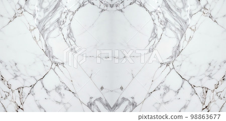 White Marble Background, Luxury Granite Texture with Golden Waves, Natural Marble Stone Pattern 98863677