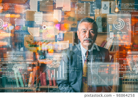 Senior male portrait 98864258