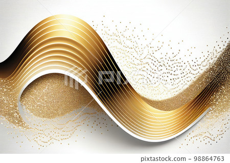 White Gold Waves Background, Luxury Wavy Airy Texture, Flying Golden Waves White Gold Waves Background, Luxury Wavy Airy Texture, Flying Golden Waves 98864763