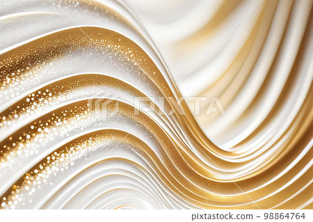 White Gold Waves Background, Luxury Wavy Airy Texture, Flying Golden Waves White Gold Waves Background, Luxury Wavy Airy Texture, Flying Golden Waves 98864764