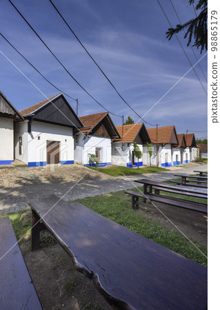 Traditional wine cellars in Blatnice pod Svatym Antoninkem, Slovacko, Southern Moravia, Czech Republic Traditional wine cellars in Blatnice pod Svatym Antoninkem, Slovacko, Southern Moravia, Czech Republic 98865179