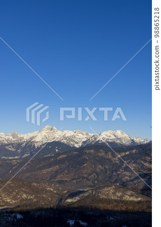 Winter landscape with Triglav peak, Triglavski national park, Slovenia Winter landscape with Triglav peak, Triglavski national park, Slovenia 98865218