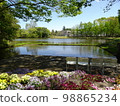 Waterfront forest bathing with flowers [early summer] 98865234