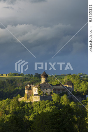 Sovinec castle in Nizky Jesenik, Northern Moravia, Czech republic 98865331