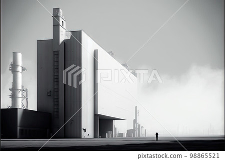 Industrial Minimalist Landscape Vintage Painting Industrial Minimalist Landscape Vintage Painting 98865521