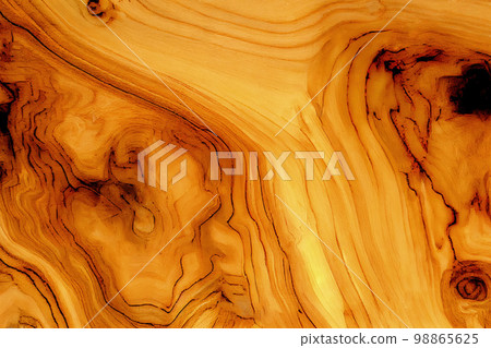 Olive Wood Texture Background, Solid Wooden Waves Pattern, Vintage Painting 98865625
