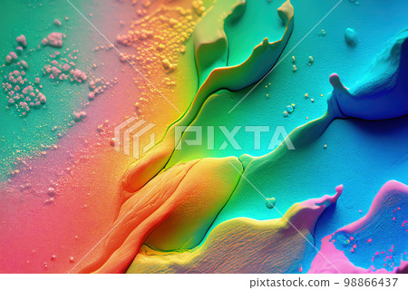 Abstract Rainbow Pain Pattern, Liquid Acrylic Flowing Texture Background, Fluid Colors Texture Abstract Rainbow Pain Pattern, Liquid Acrylic Flowing Texture Background, Fluid Colors Texture 98866437