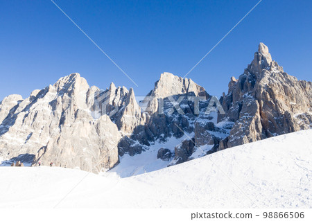 Dolomites peaks view. San Martino di Castrozza, Italy 98866506