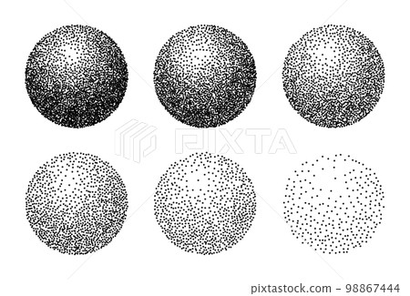 Dot Halftone Round Circle Gradient, Half Tone Texture 98867444