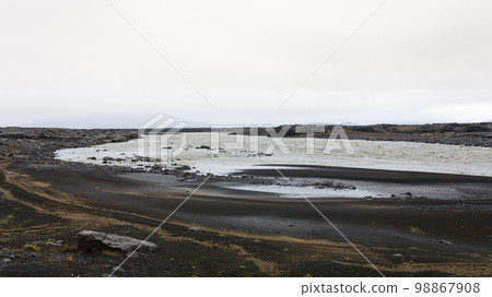 Central Iceland landscape along the road to Askja Central Iceland landscape along the road to Askja 98867908