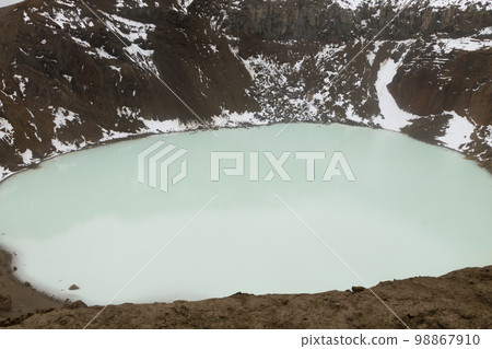 Viti caldera at Askja, central Iceland landmark Viti caldera at Askja, central Iceland landmark 98867910