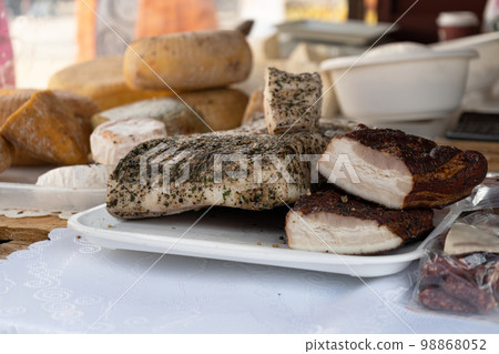 Salted Lard, Lardo di Colonnata, Fat Bacon with Spices 98868052