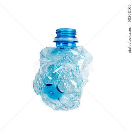 Empty Plastic Bottle Isolated, Crumpled Plastic Bottle, Global Pollution Concept, Squashed Water Pet Bottles Empty Plastic Bottle Isolated, Crumpled Plastic Bottle, Global Pollution Concept, Squashed Water Pet Bottles 98868106