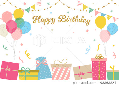 Cute birthday card_template 98868821