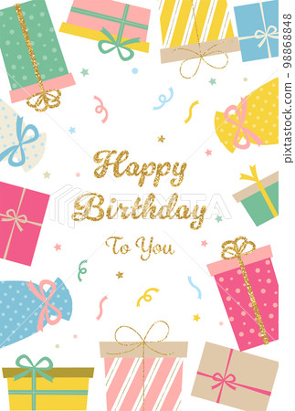 Cute birthday card _ template vertical Cute birthday card _ template vertical 98868848