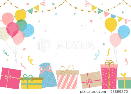 流行和可愛的慶祝 frame_birthday 圖像 流行和可愛的慶祝 frame_birthday 圖像 98869270