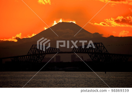 富士和門橋日落視圖 98869339