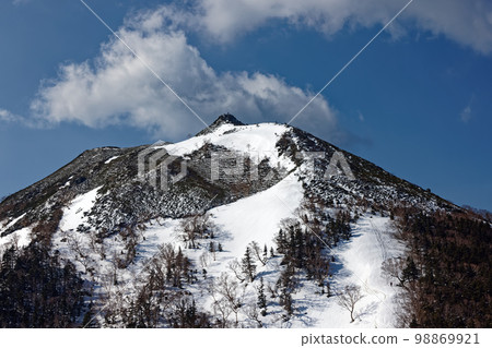 從常念山的橫斷面看到的Chogatake山和Choyari Peak 從常念山的橫斷面看到的Chogatake山和Choyari Peak 98869921