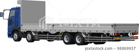 Original low-floor 4-axis cargo truck cutout image illustration that does not make you imagine a specific manufacturer Original low-floor 4-axis cargo truck cutout image illustration that does not make you imagine a specific manufacturer 98869937