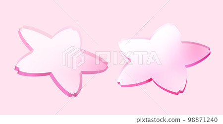 3D Pink sakura shape glass disks 98871240