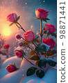 Background flower snow rose 98871441