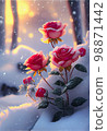 Background flower snow rose 98871442