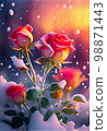 Background flower snow rose 98871443