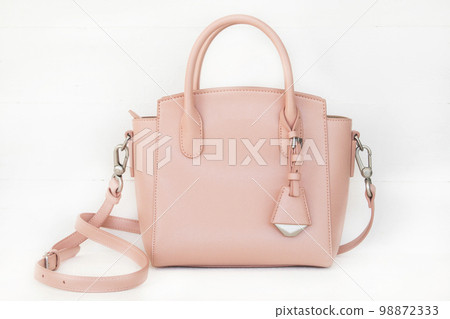 pink handbag accessories of lifestyle woman relax on white pink handbag accessories of lifestyle woman relax on white 98872333