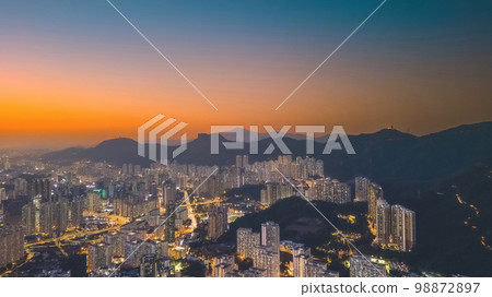 the cityscape of Kowloon and HK From Ping Shan 29 Jan 2023 98872897